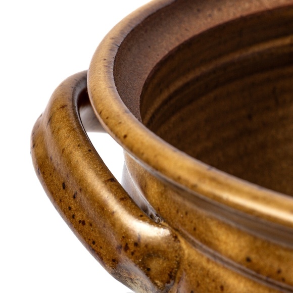 Studio Art Pottery Casserole Dish w/ Lid, Signed, Hand Thrown, Unique Earth Tone - Picture 4 of 8